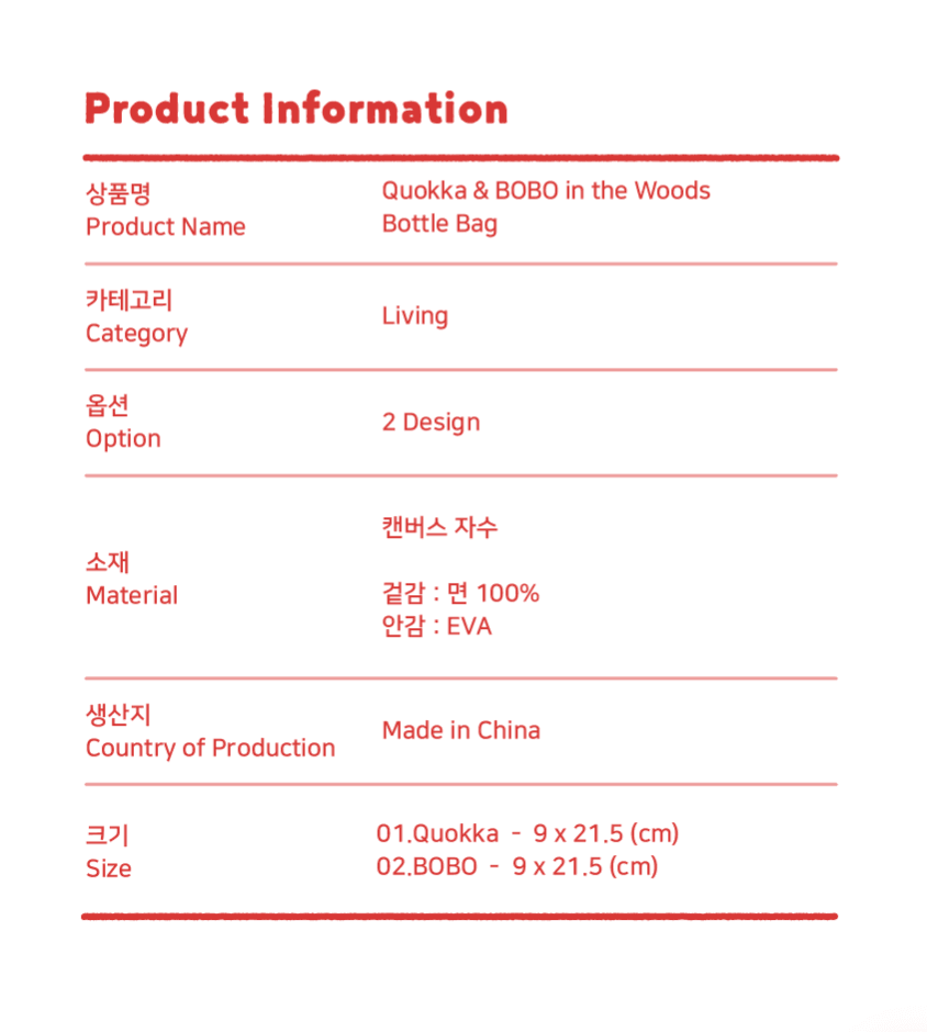 Quokka & BOBO in the Woods Bottle Bag