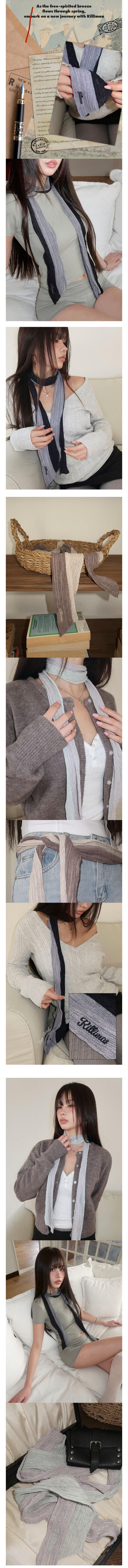 Killiman - Skinny 2 tone Scarf (4 colors)