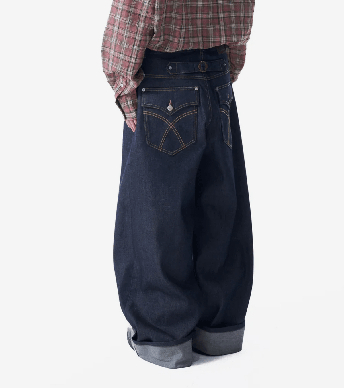 AAKAM - Cinch Back Denim Pants