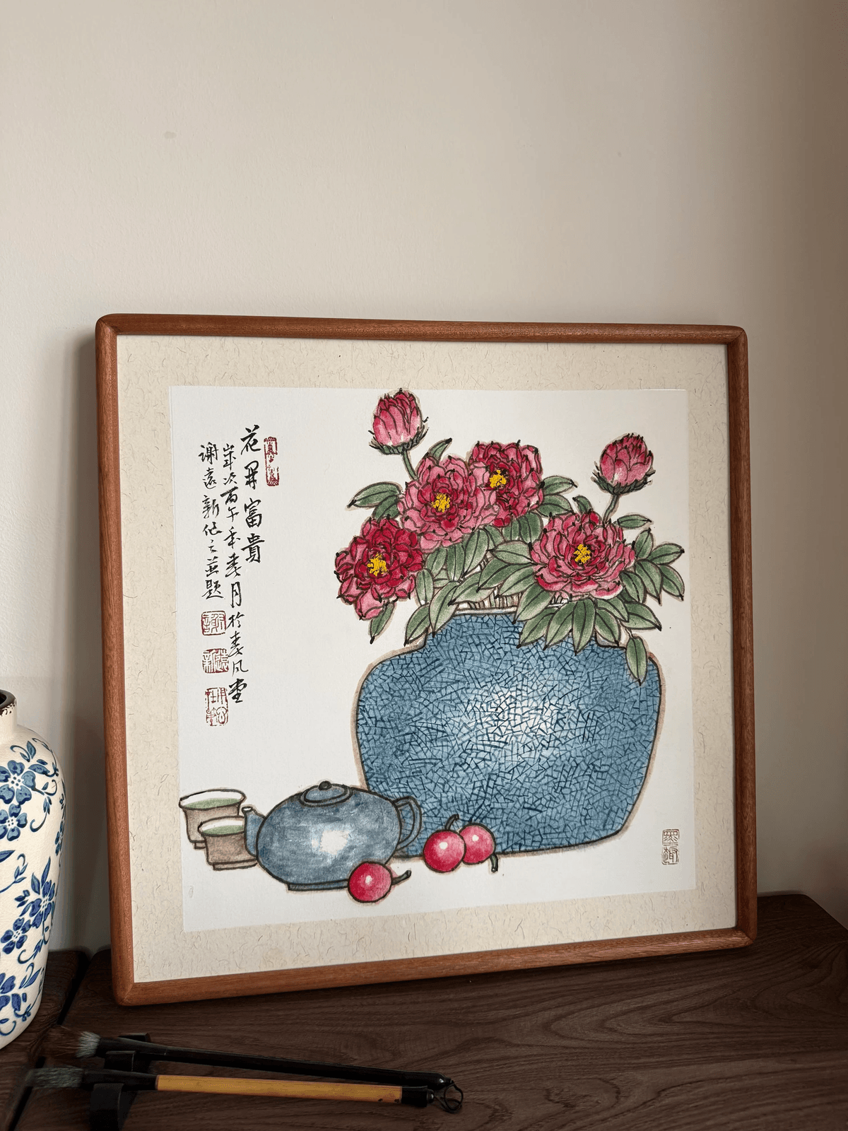《花开富贵》谢远新教授原创手绘国画