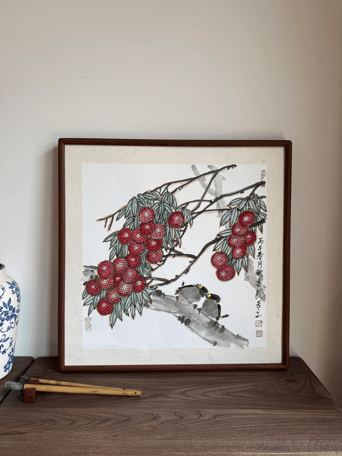 《大利和鸣》画家谢远新教授原创手绘国画作品