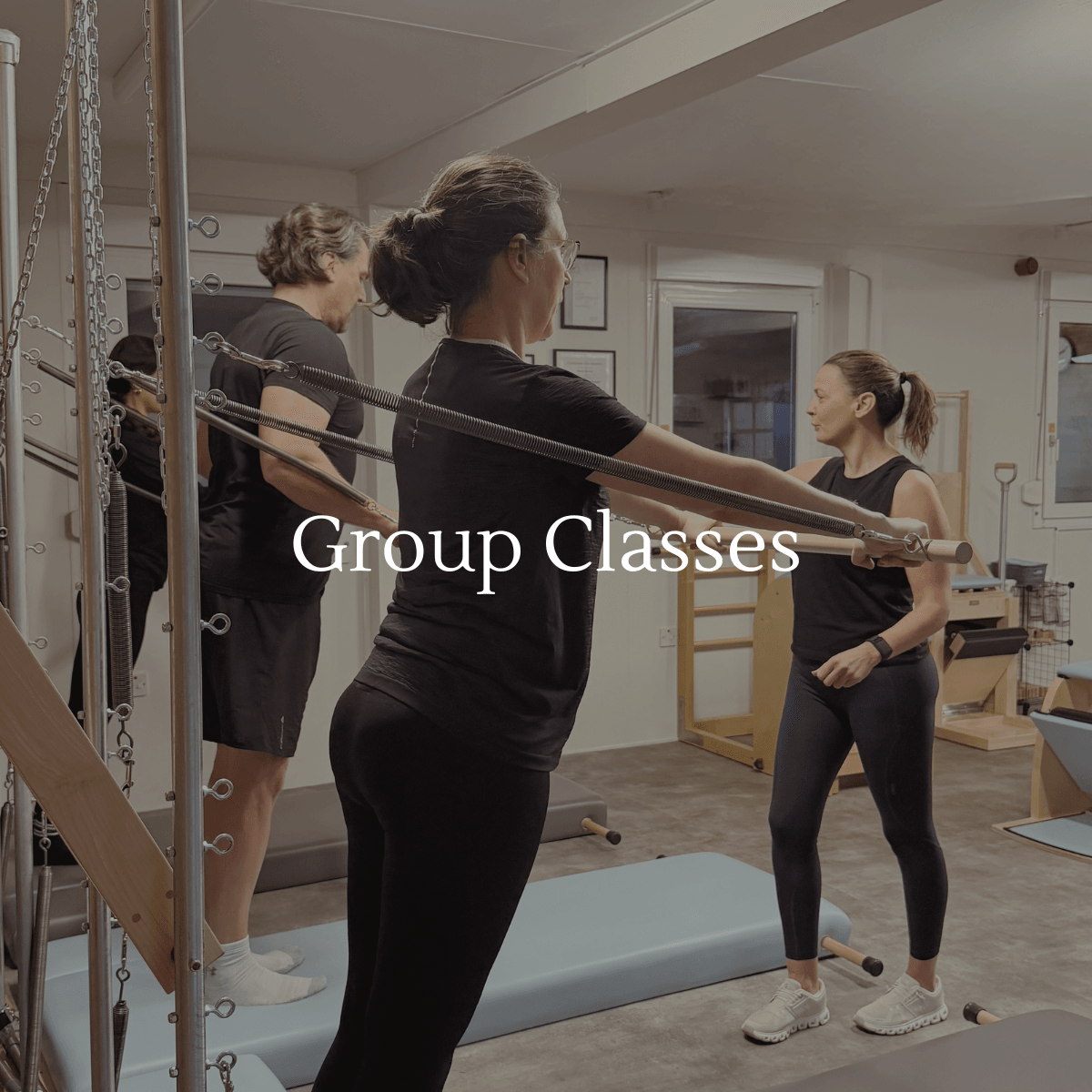Small group Pilates classes in Haslemere, Surrey, reformer, Mat, Tower