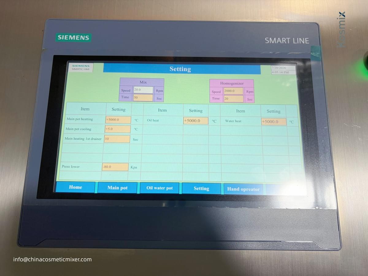 KVM50 50L Vacuum Homogenizing Mixer | Premium EU-Standard Emulsifier