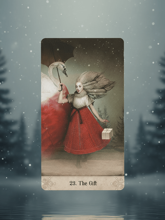 奧祕時刻神諭卡｜23 號牌 The Gift：驚喜、赤子之心、夢境與真實的交界｜雨露均占｜西洋牌卡骨董店｜塔羅｜雷諾曼｜占卜術