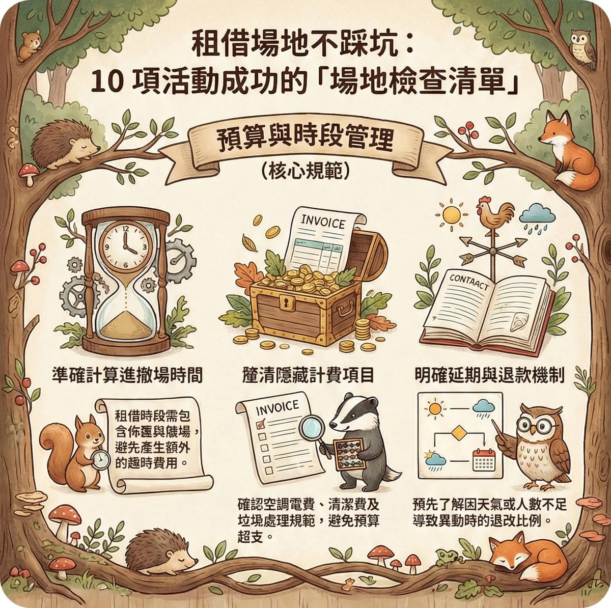 租借場地最怕踩坑？一表看懂 10 項活動成功的「場地檢查清單」