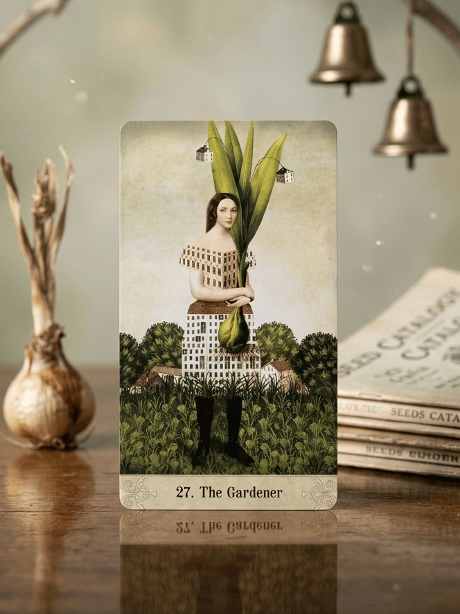 奧祕時刻神諭卡｜27 號牌 The Gardener：靈魂的園丁、自我慈悲、紮實的累積｜雨露均占｜西洋牌卡骨董店｜塔羅｜雷諾曼｜占卜術