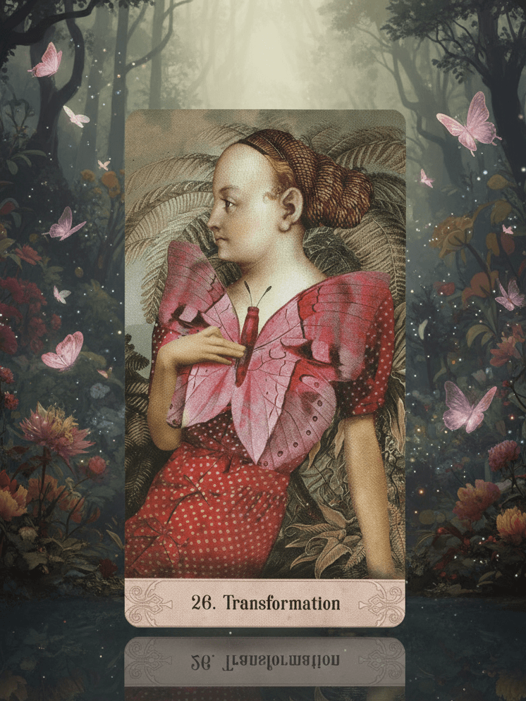 奧祕時刻神諭卡｜26 號牌 Transformation：蛻變、內在藍圖、身分的重構｜雨露均占｜西洋牌卡骨董店｜塔羅｜雷諾曼｜占卜術