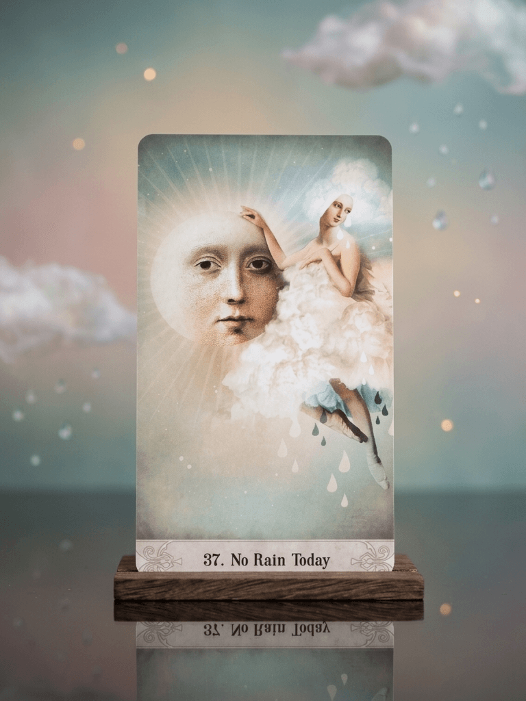 奧祕時刻神諭卡｜37 號牌 No Rain Today：轉移焦點、小確幸、告別陰霾｜雨露均占｜西洋牌卡骨董店｜塔羅｜雷諾曼｜占卜術
