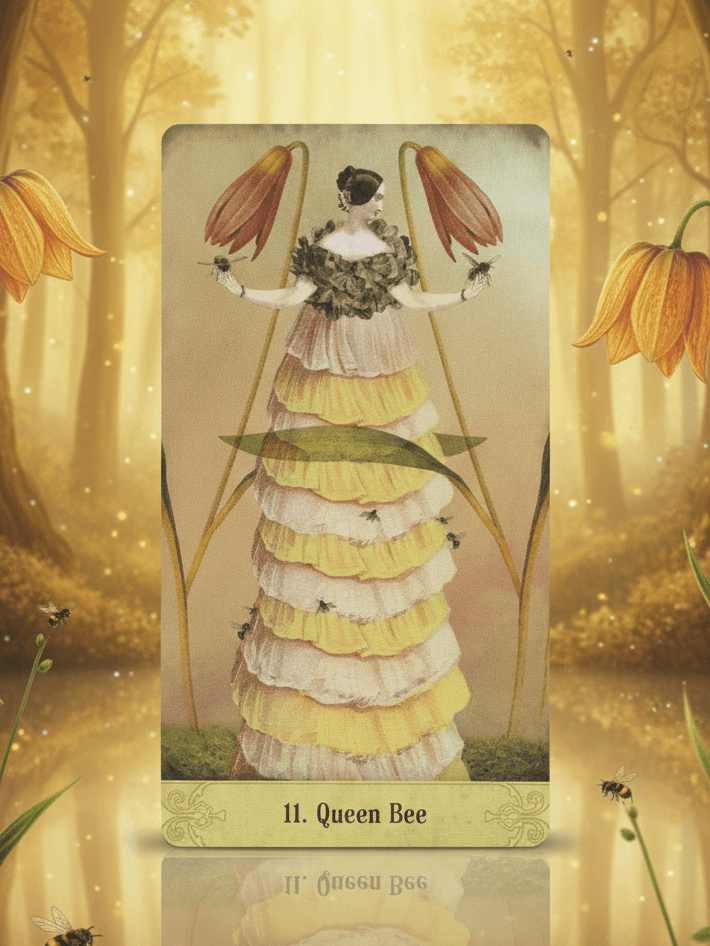 奧祕時刻神諭卡｜11號牌 Queen Bee：力量、成長、生命的源頭｜雨露均占｜西洋牌卡骨董店｜塔羅｜雷諾曼｜占卜術
