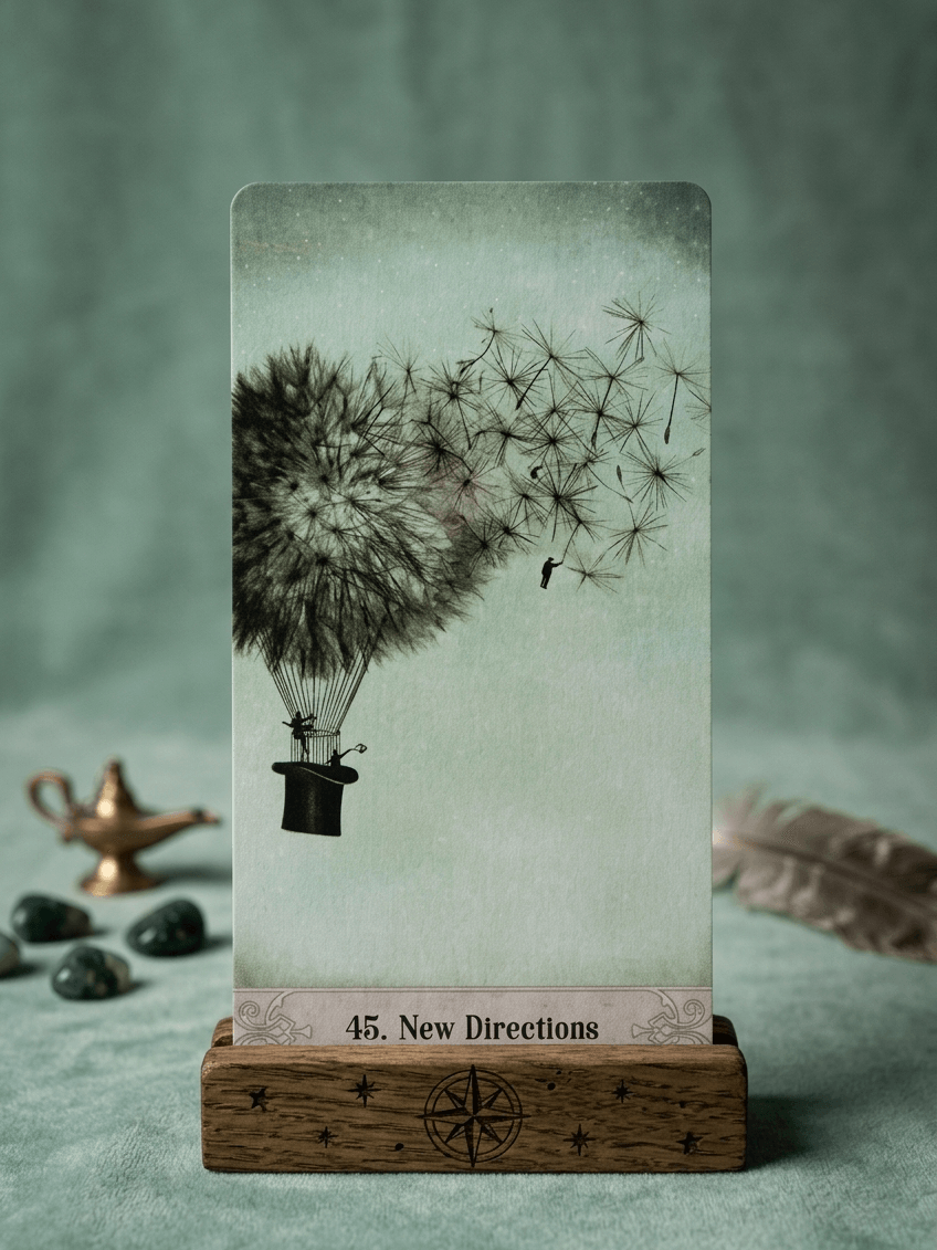 奧祕時刻神諭卡｜45 號牌 New Directions：啟程、新視角、勇敢告別過去｜雨露均占｜西洋牌卡骨董店｜塔羅｜雷諾曼｜占卜術