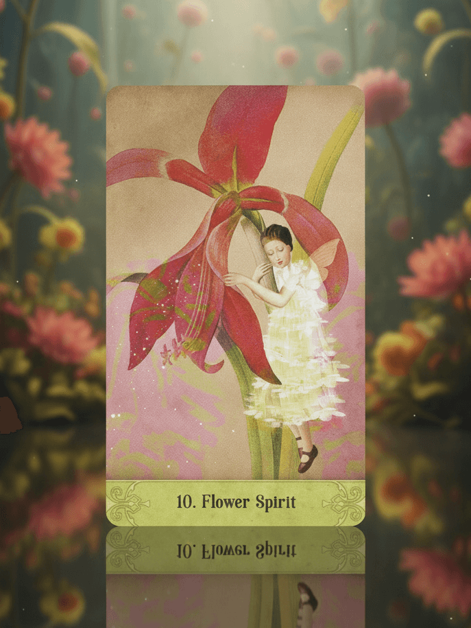 奧祕時刻神諭卡｜10號牌 Flower Spirit：靈魂、自由、尋找歸屬｜雨露均占｜西洋牌卡骨董店｜塔羅｜雷諾曼｜占卜術
