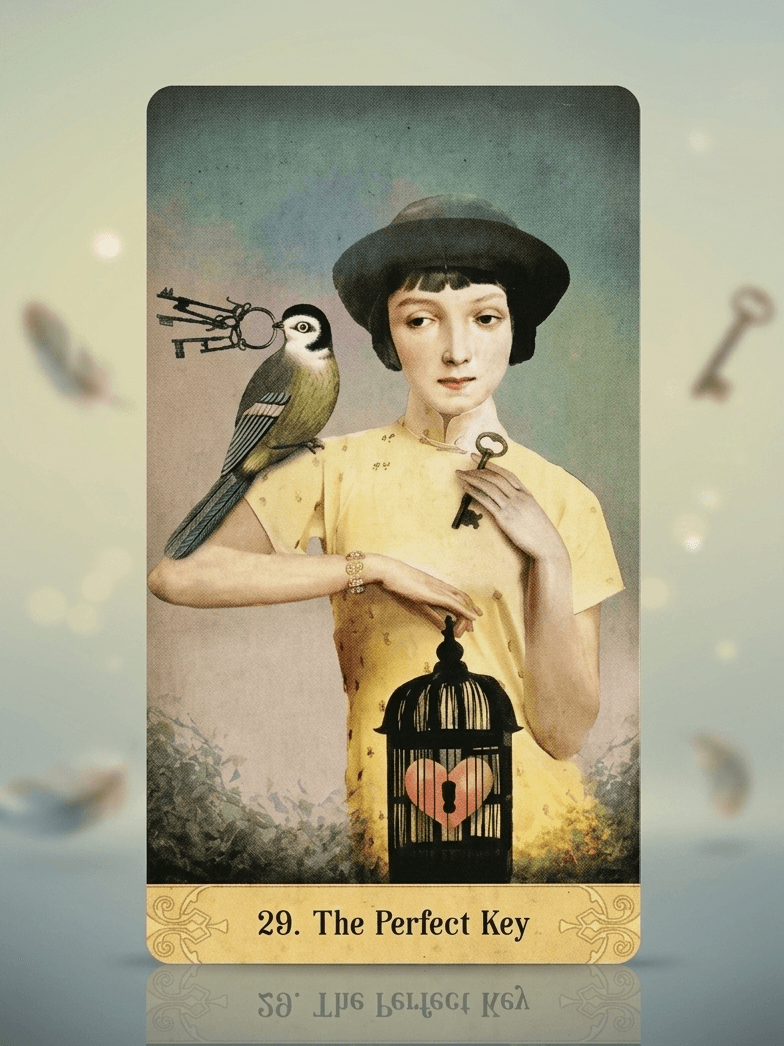 奧祕時刻神諭卡｜29 號牌 The Perfect Key：開啟心門、多重選擇、信任直覺｜雨露均占｜西洋牌卡骨董店｜塔羅｜雷諾曼｜占卜術