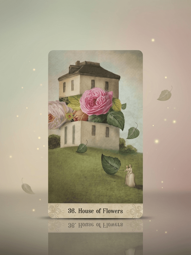 奧祕時刻神諭卡｜36 號牌 House of Flowers：身心靈的和諧、豐盛、走出自我中心｜雨露均占｜西洋牌卡骨董店｜塔羅｜雷諾曼｜占卜術