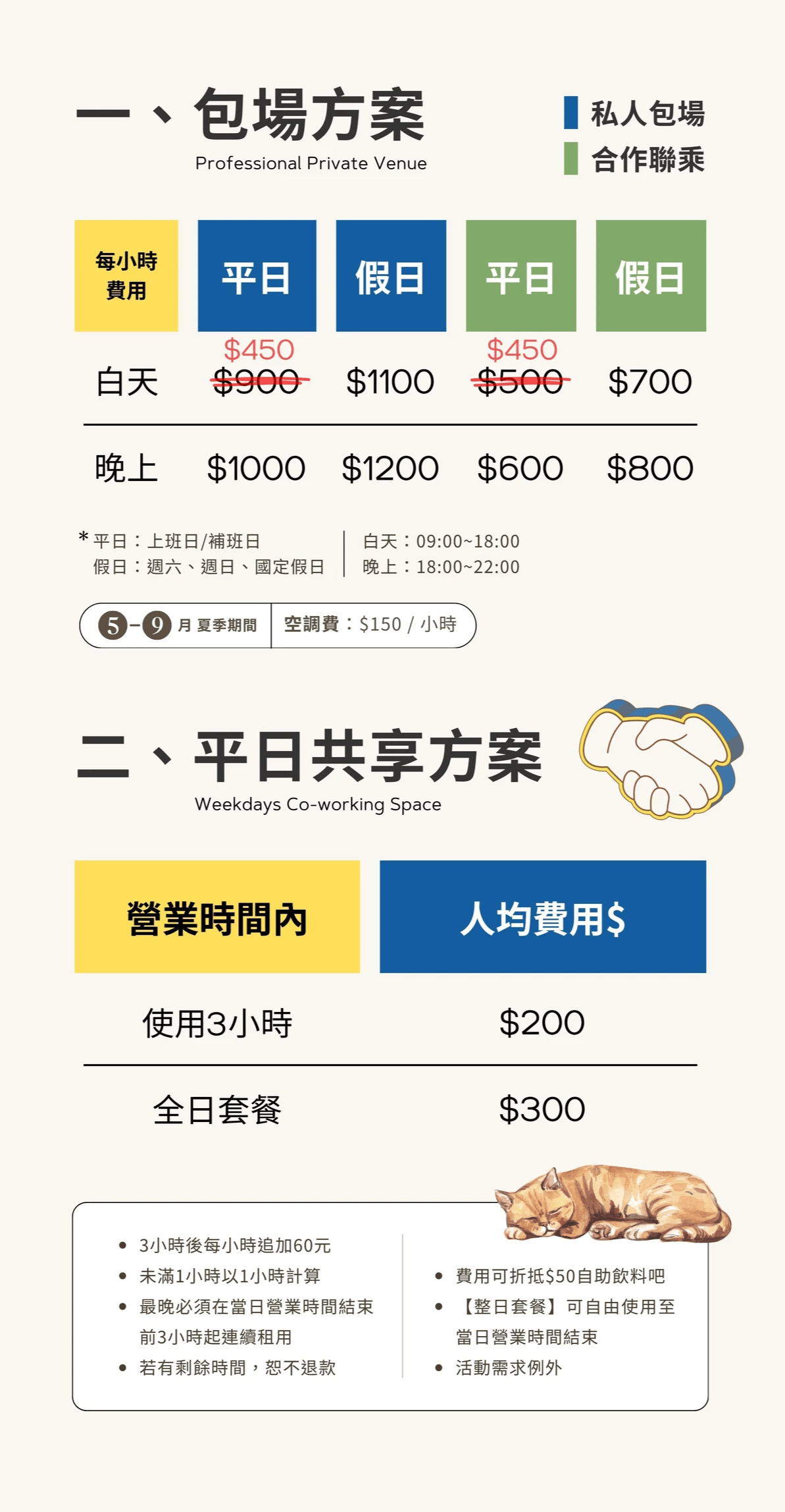 療寮生活館 場地租借價格表