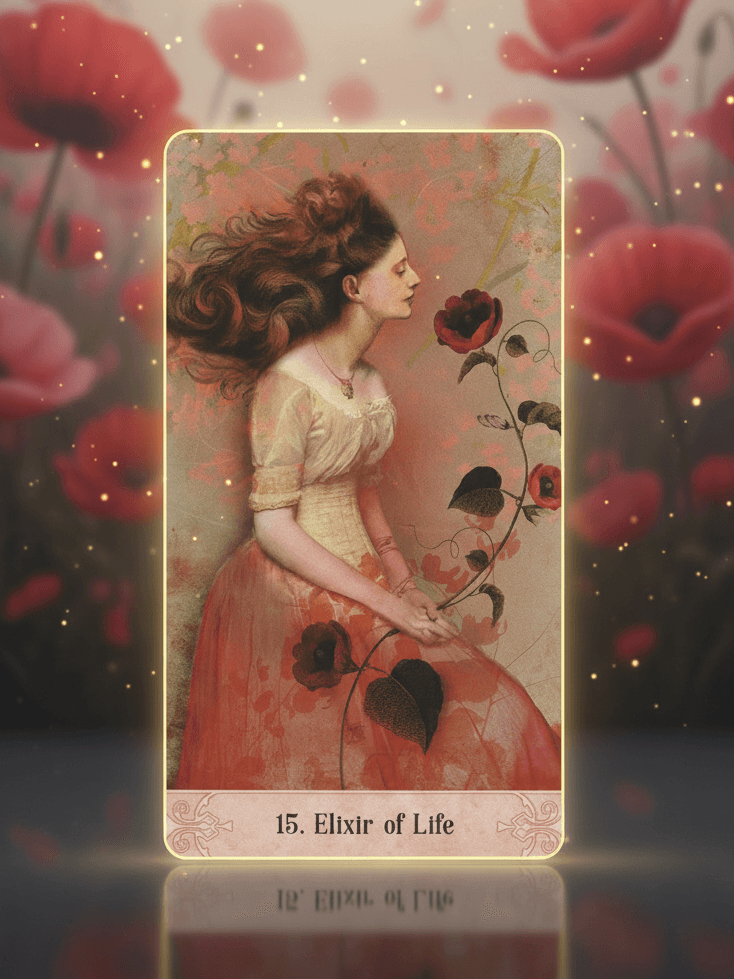 奧祕時刻神諭卡｜15號牌 Elixir of Life：療癒、內在真理、生命的靈藥｜雨露均占｜西洋牌卡骨董店｜塔羅｜雷諾曼｜占卜術