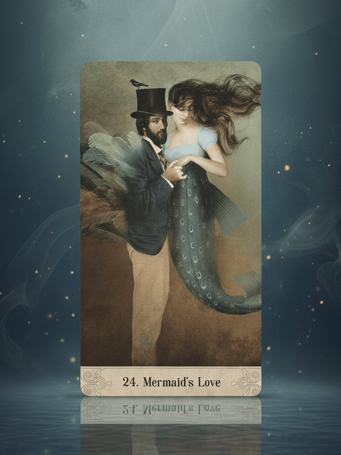 奧祕時刻神諭卡｜24 號牌 Mermaid's Love：跨越邊界的愛、和諧與尊重｜雨露均占｜西洋牌卡骨董店｜塔羅｜雷諾曼｜占卜術