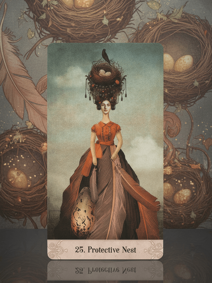 奧祕時刻神諭卡｜25 號牌 Protective Nest：守護、責任邊界、內在的育嬰室｜雨露均占｜西洋牌卡骨董店｜塔羅｜雷諾曼｜占卜術