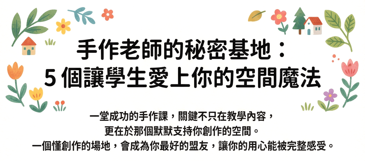 手作老師必看！除了空間，這 5 個細節決定工作坊的回訪率｜場地租借FAQ｜療寮生活館｜江子翠．板橋 活動場地 藝文空間