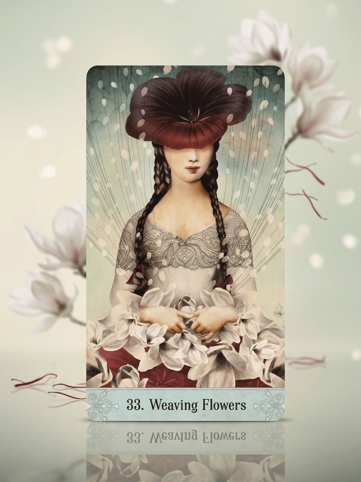 奧祕時刻神諭卡｜33 號牌 Weaving Flowers：創造者、宇宙藝術、生命的編織｜雨露均占｜西洋牌卡骨董店｜塔羅｜雷諾曼｜占卜術