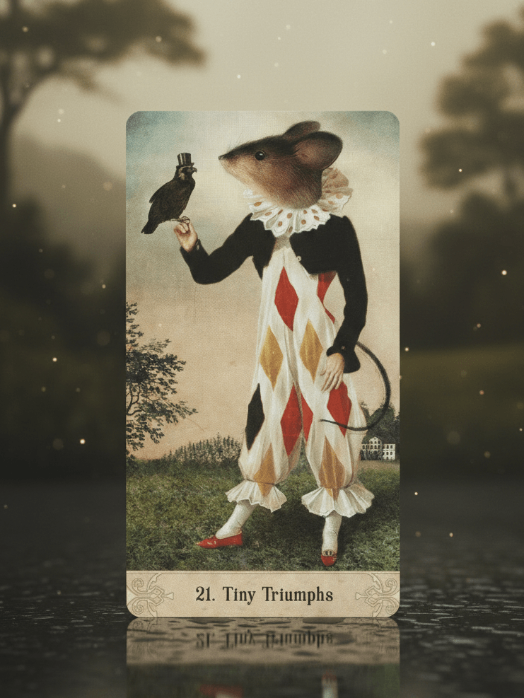 奧祕時刻神諭卡｜21 號牌 Tiny Triumphs：信念、內在力量、脆弱的平衡｜雨露均占｜西洋牌卡骨董店｜塔羅｜雷諾曼｜占卜術