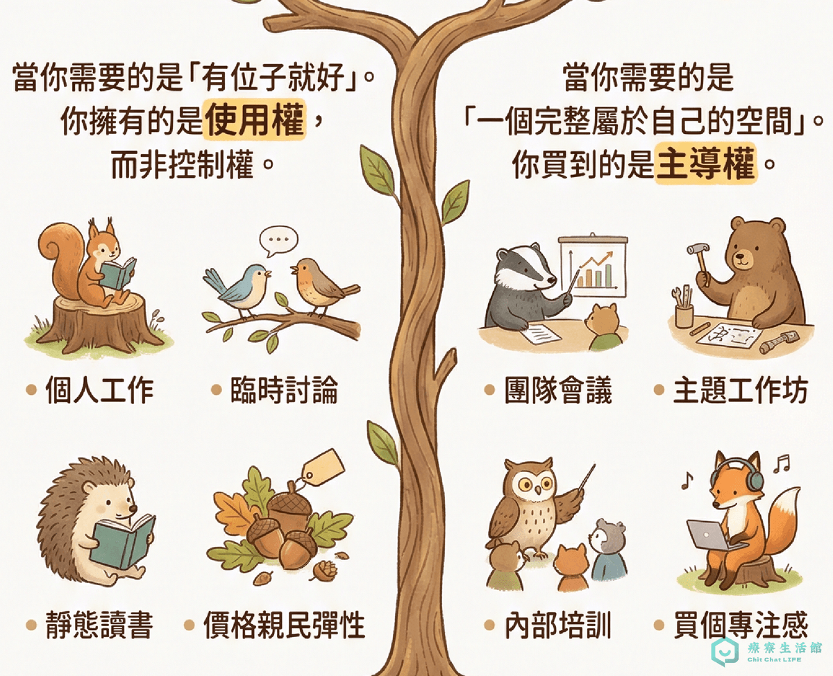 搞懂「私人包場」與「共享空間」的差別，選對模式省下大筆預算｜場地租借FAQ｜療寮生活館｜江子翠．板橋 活動場地 藝文空間