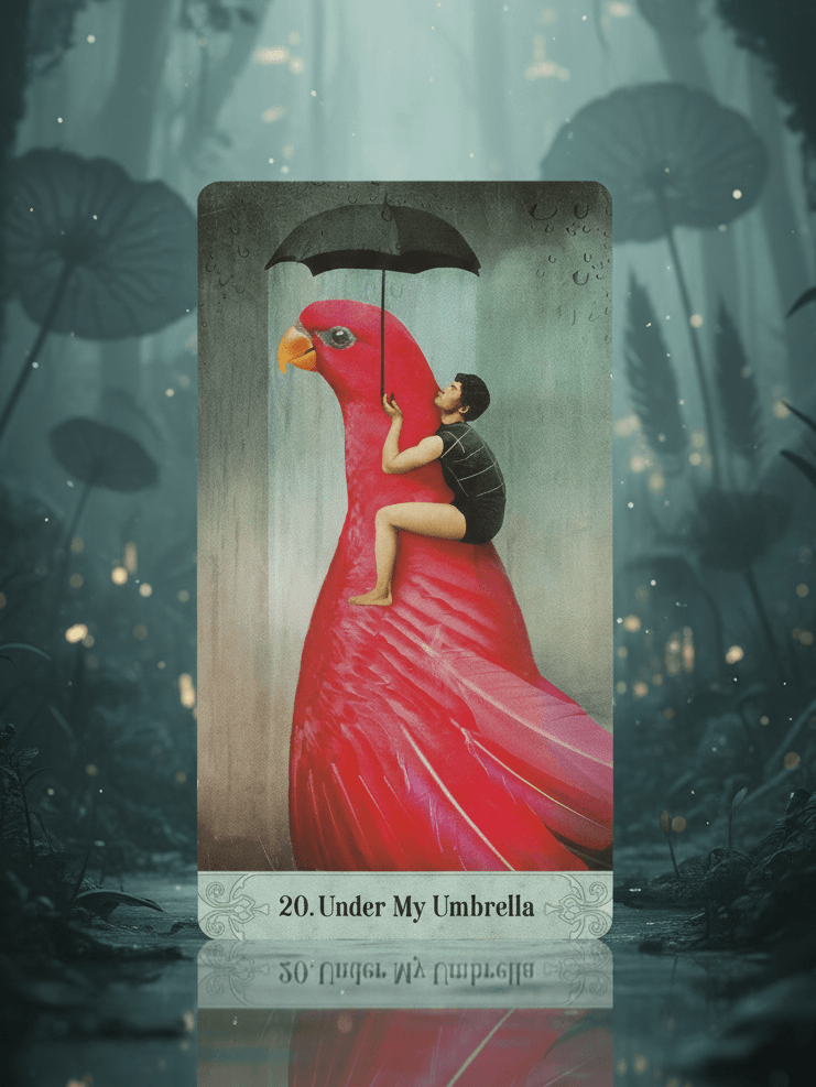 奧祕時刻神諭卡｜20 號牌 Under My Umbrella：同理心、守護、不對稱的溫柔｜雨露均占｜西洋牌卡骨董店｜塔羅｜雷諾曼｜占卜術