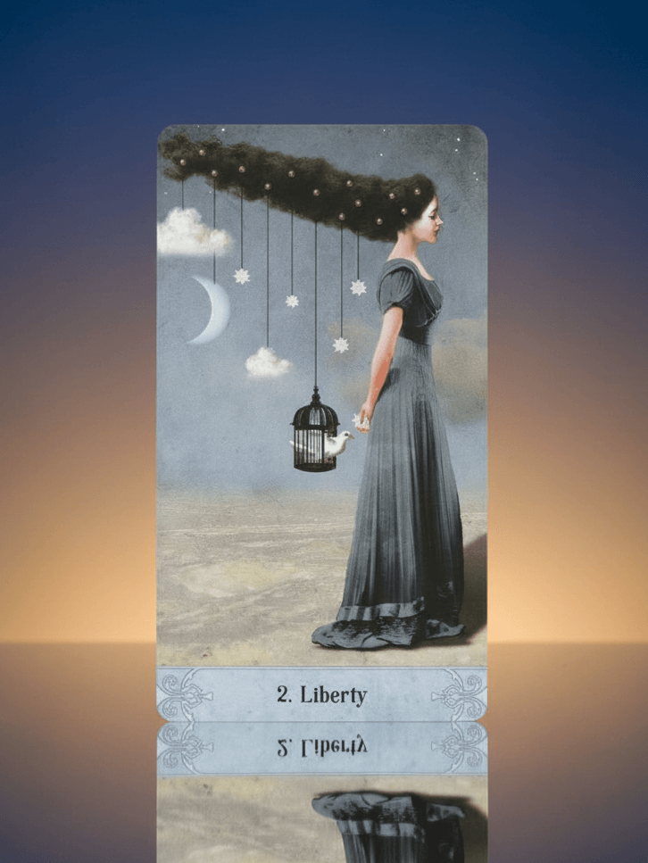 奧祕時刻神諭卡｜2號牌 Liberty：選擇、解放、自我主權｜雨露均占｜西洋牌卡骨董店｜塔羅｜雷諾曼｜占卜術｜雨露均占｜西洋牌卡骨董店｜塔羅｜雷諾曼｜占卜術