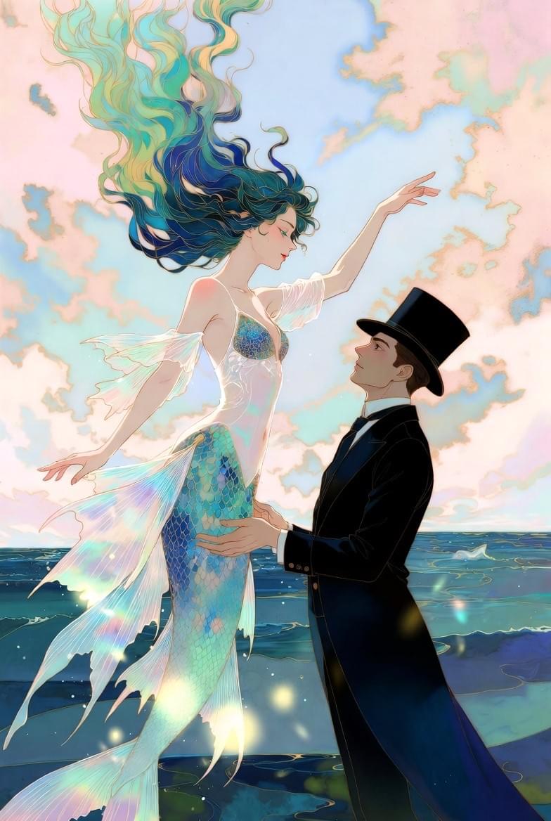 奧祕時刻神諭卡｜24 號牌 Mermaid's Love：跨越邊界的愛、和諧與尊重｜雨露均占｜西洋牌卡骨董店｜塔羅｜雷諾曼｜占卜術