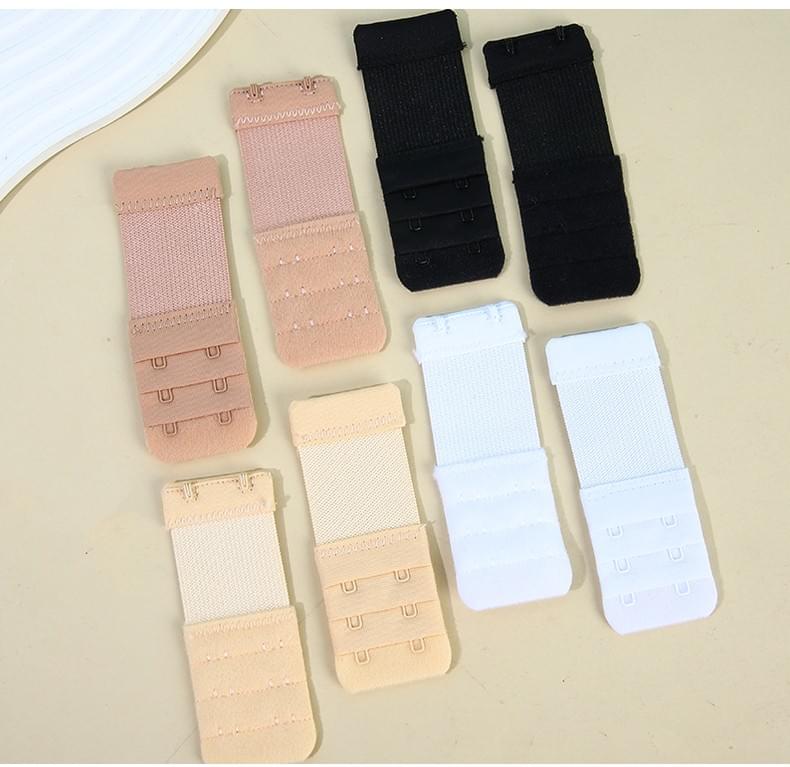 Nylon elastic large three rows two buttons 3.8cm