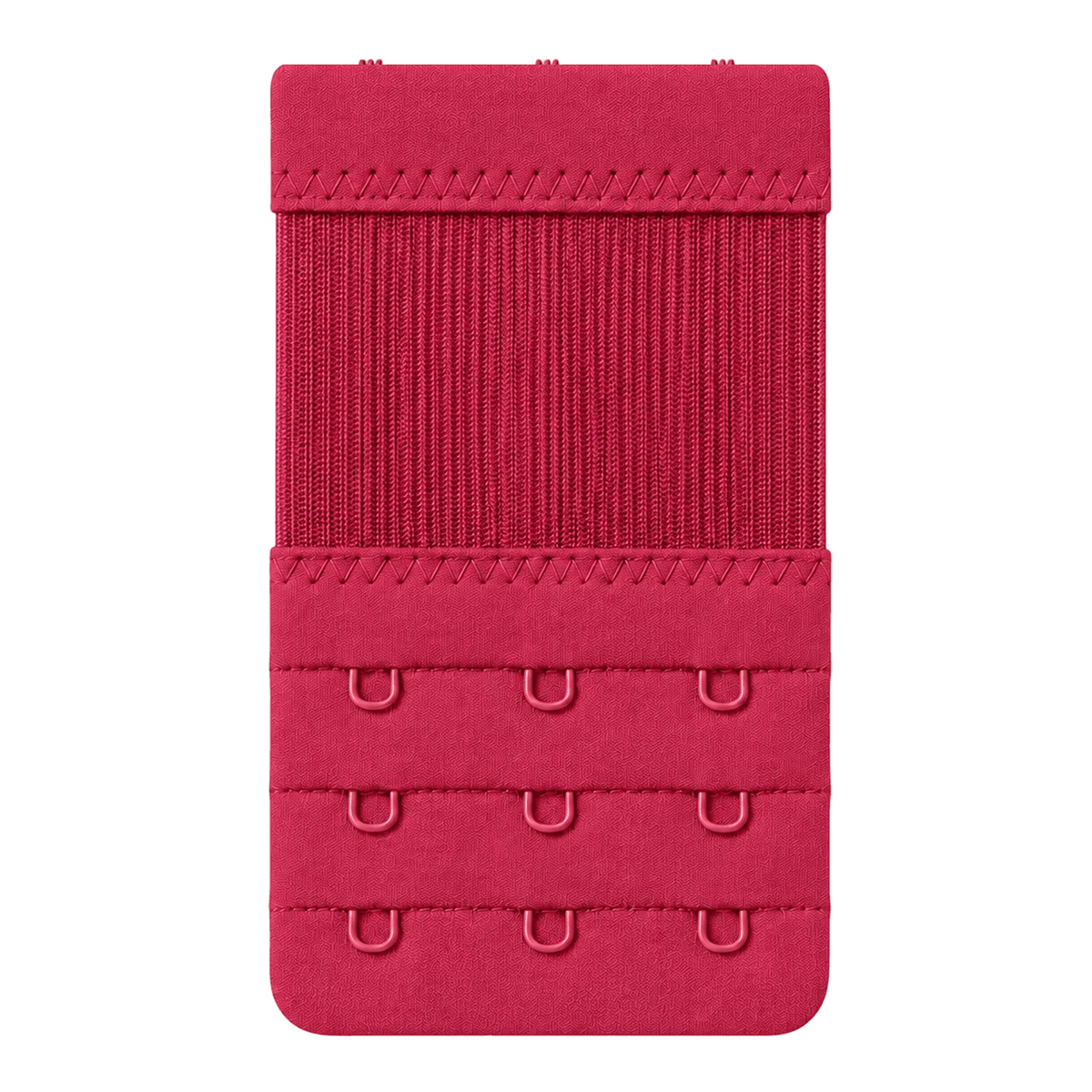 Rubber-coated three-buckle fastener
