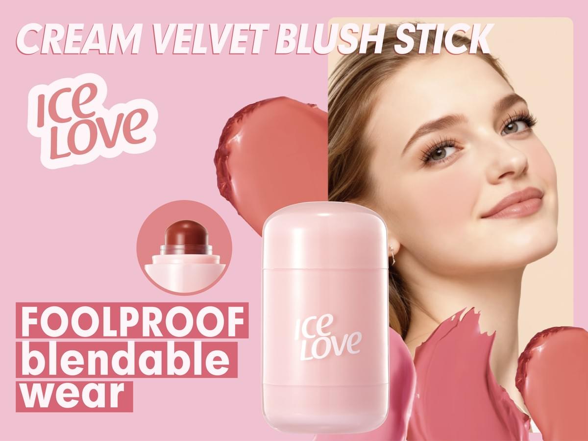 Portable Pocket Blush Stick Cream Blush for Cheeks Lips Eyes, Glow Long Lasting Makeup in Stock