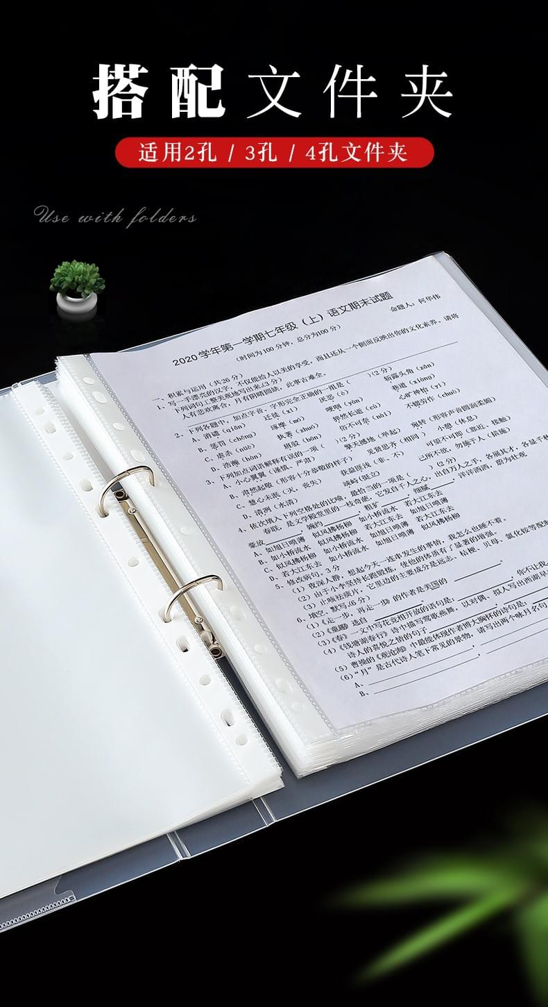 11 hole loose leaf A4 transparent