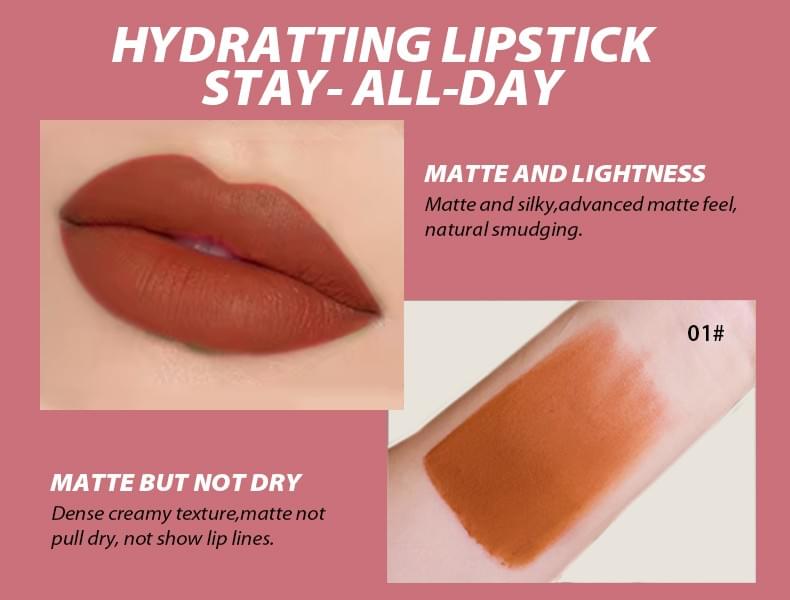 LOGO Custom Lipstick Wholesale Makeup Best Women Luxury Red Vegan Matte Lipstick  Lip Stick