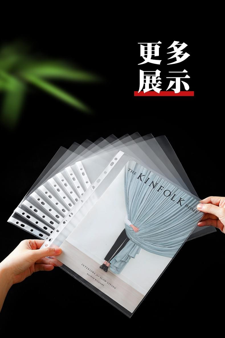 11 hole loose leaf A4 transparent