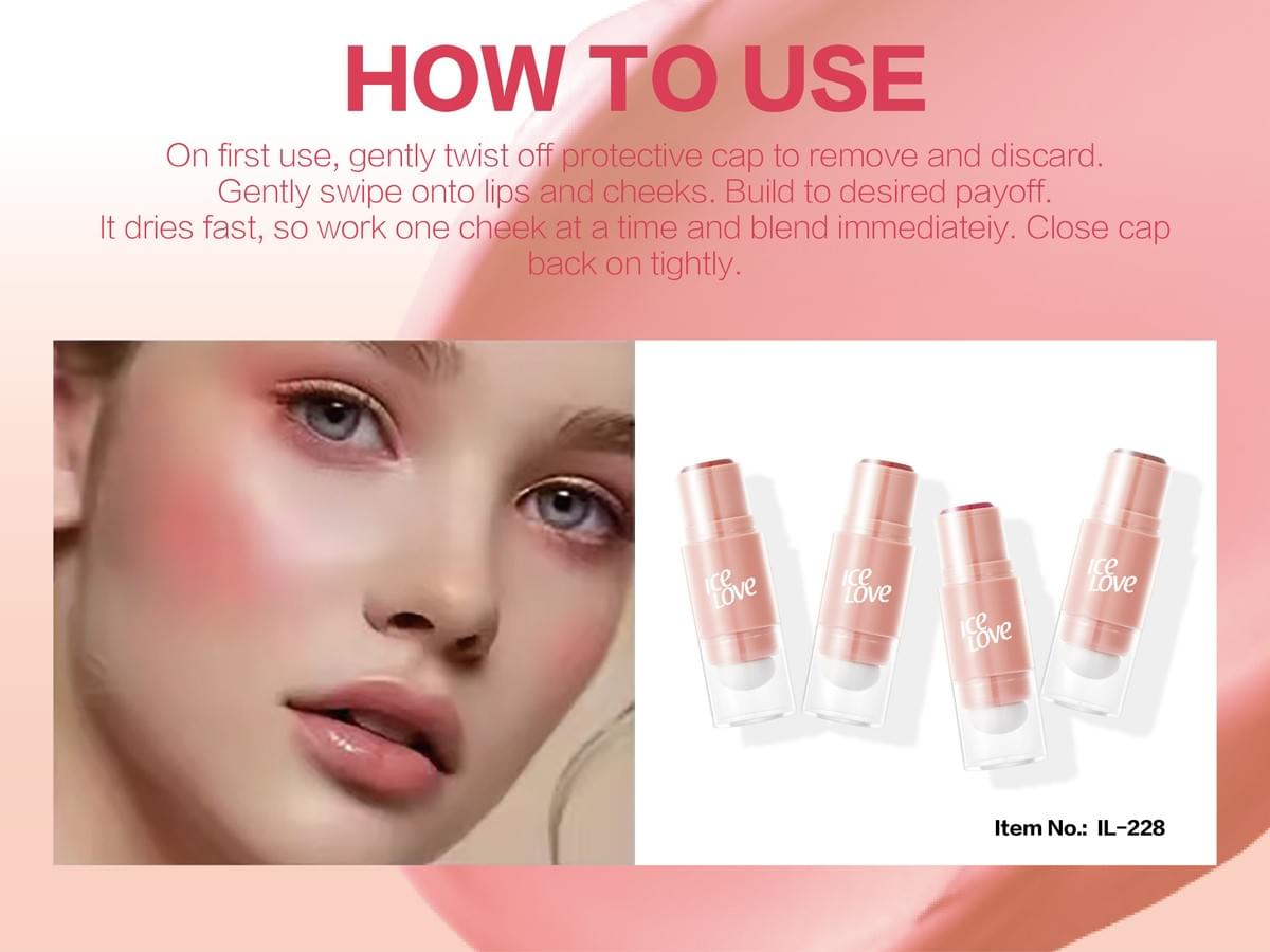 Double-headed Blush Stick Chemical Natural Finish 4g Face Daily Makeup Medium Skin Tone