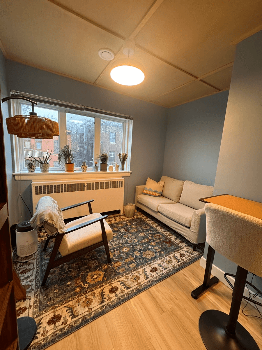 At MindLoom, we believe that every journey towards balance and healing starts with a supportive environment. Our cozy therapy and coaching rooms are designed to foster introspection and personal growth, providing you with a safe space to explore your thoughts and feelings. Welcome to MindLoom Mindloom offers two cozy therapy and coaching rooms, shared by a collective of guides, coaches, mentors, therapists, and practitioners dedicated to helping you weave balance, healing, and purpose into your daily life.