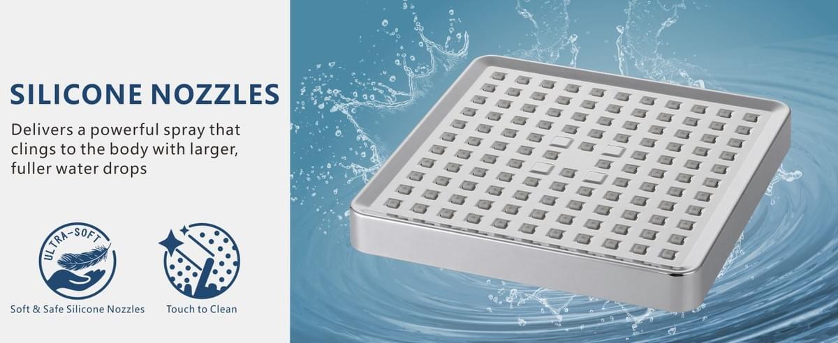6“ High Pressure Rain Shower Head, Luxury Modern Look, The Adjustable Replacement For Your Bathroom