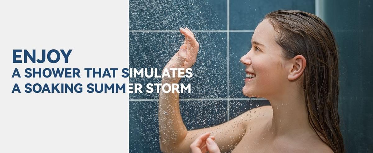 6“ High Pressure Rain Shower Head, Luxury Modern Look, The Adjustable Replacement For Your Bathroom