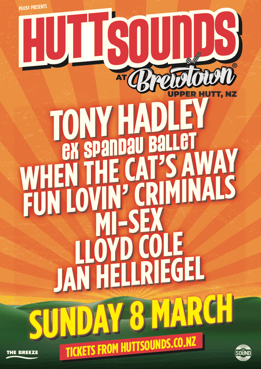 Join us for a day filled with incredible performances and vibrant atmosphere Experience Unforgettable Live Music Hutt Sounds at Brewtown, Upper Hutt is Wellington's favourite one-day music festival hosting international and local hitmakers from the '80s though to today.
Great music, delicious food and refreshments, and the friendliest crowd are all part of the Hutt Sounds experience.