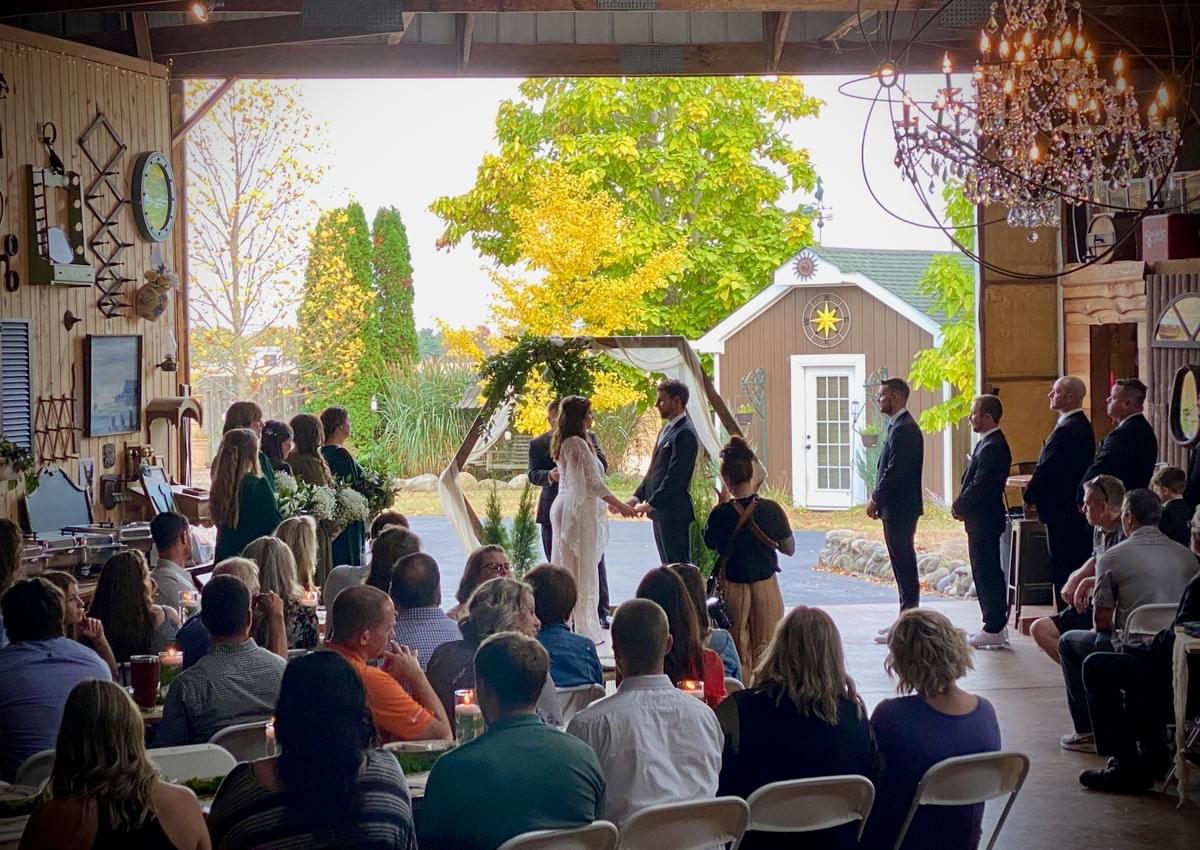 image of a rebound wedding at barn events near indianapolis