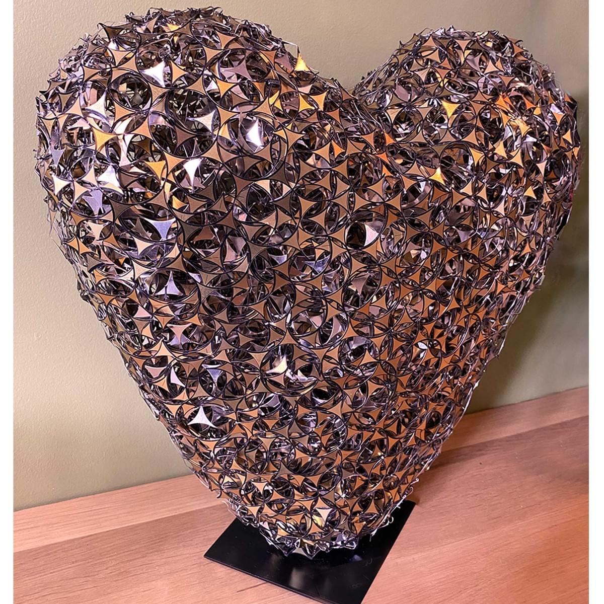 décoration cœur doré