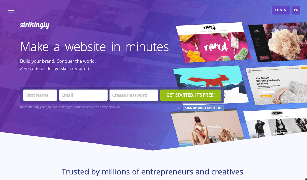 Tận dụng Strikingly cho kế hoạch kinh doanh liên tục