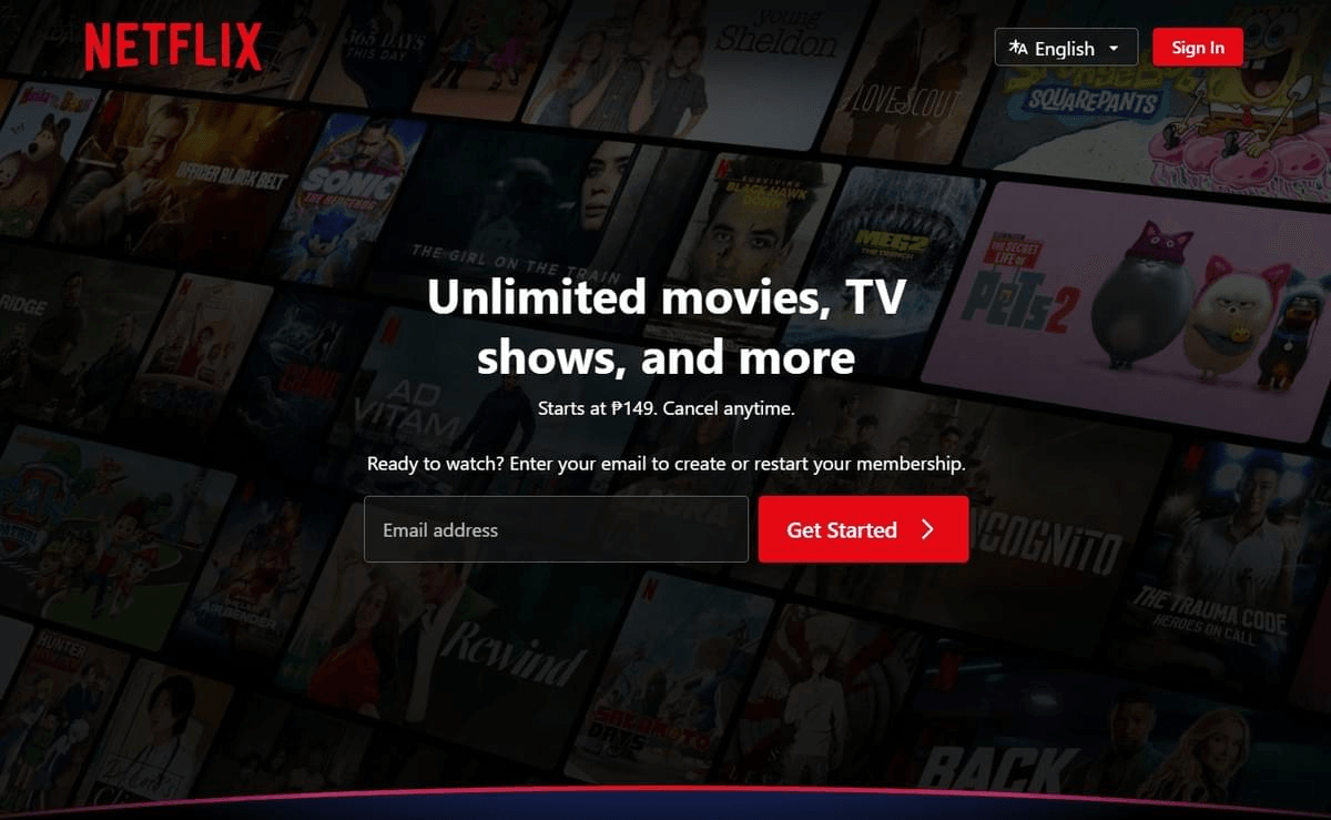 Suggestions de contenu de Netflix