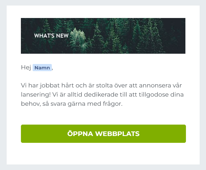 Använda anpassningsbara e-postmallar