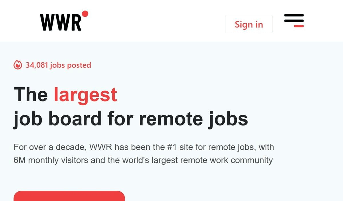 We Work Remotely : Opportunités d'emploi à distance