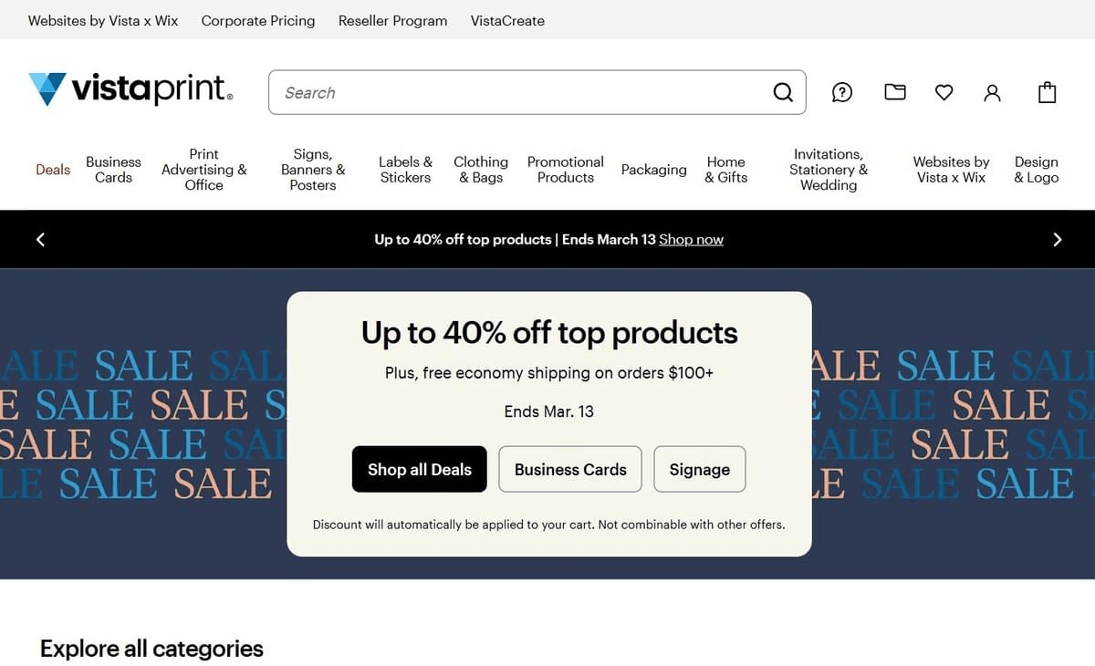 Vistaprint : Solutions de marque professionnelle