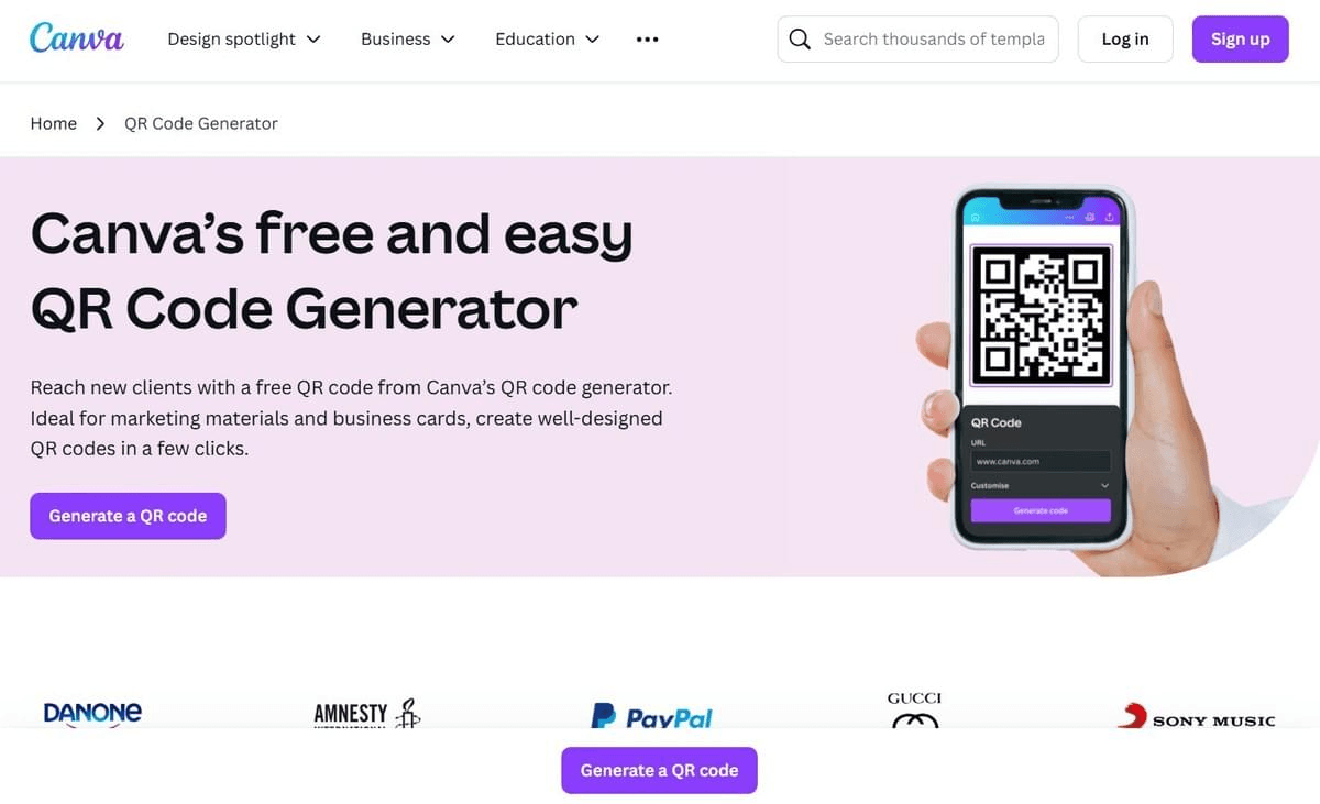 Générateur de Code QR de Canva