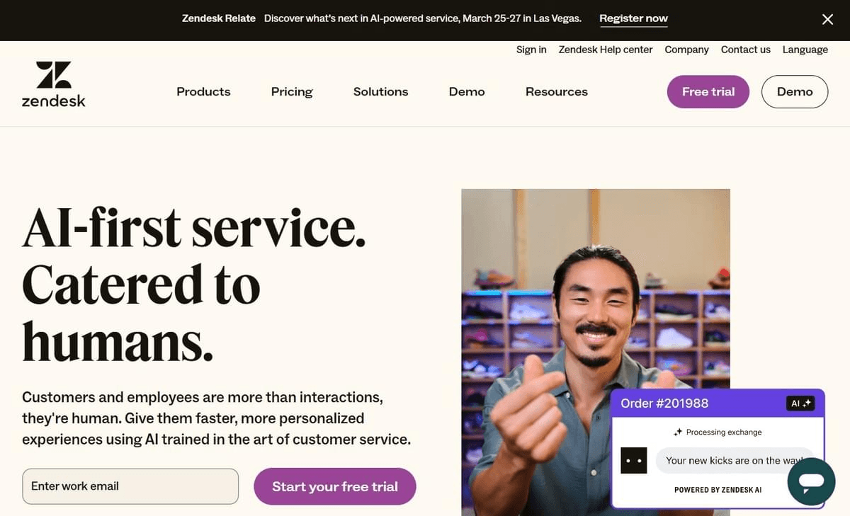 Support client IA de Zendesk