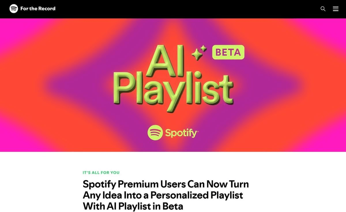Génération de playlists Spotify