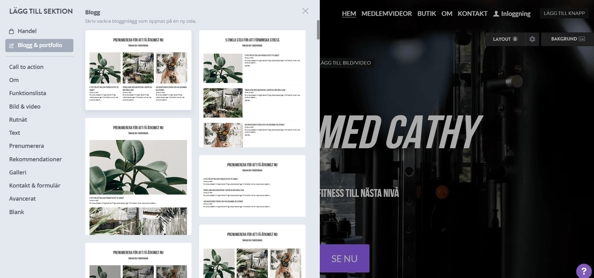 Bygg din blogg med Strikingly